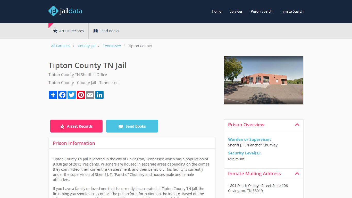 Tipton County TN Jail Inmate Search and Prisoner Info - Covington, TN